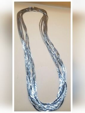 Silvertone 10 Strand Necklace